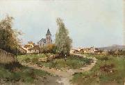 Eugene Galien-Laloue The path outside the village Germany oil painting artist